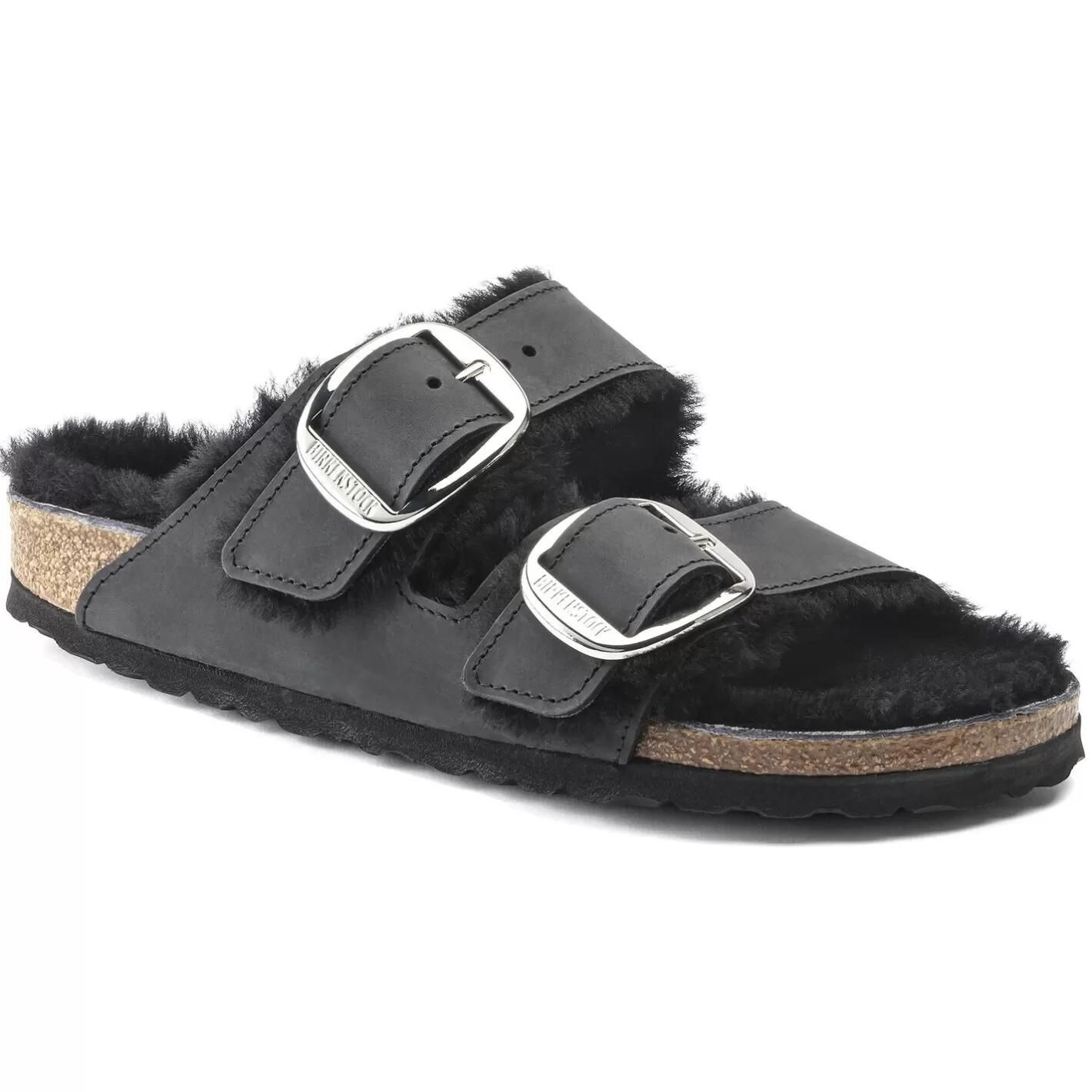 Discount Arizona Big Buckle En Fourrure D'Agneau Femmes Double Bride
