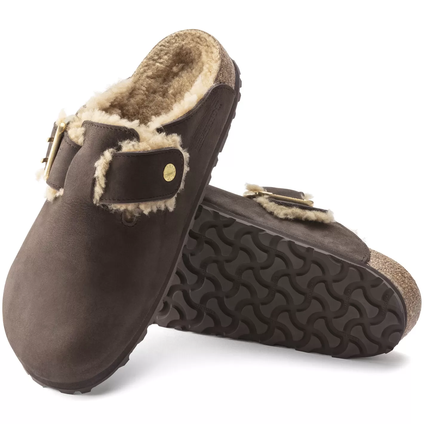 Fashion Boston Bold Shearling Hommes Sabots