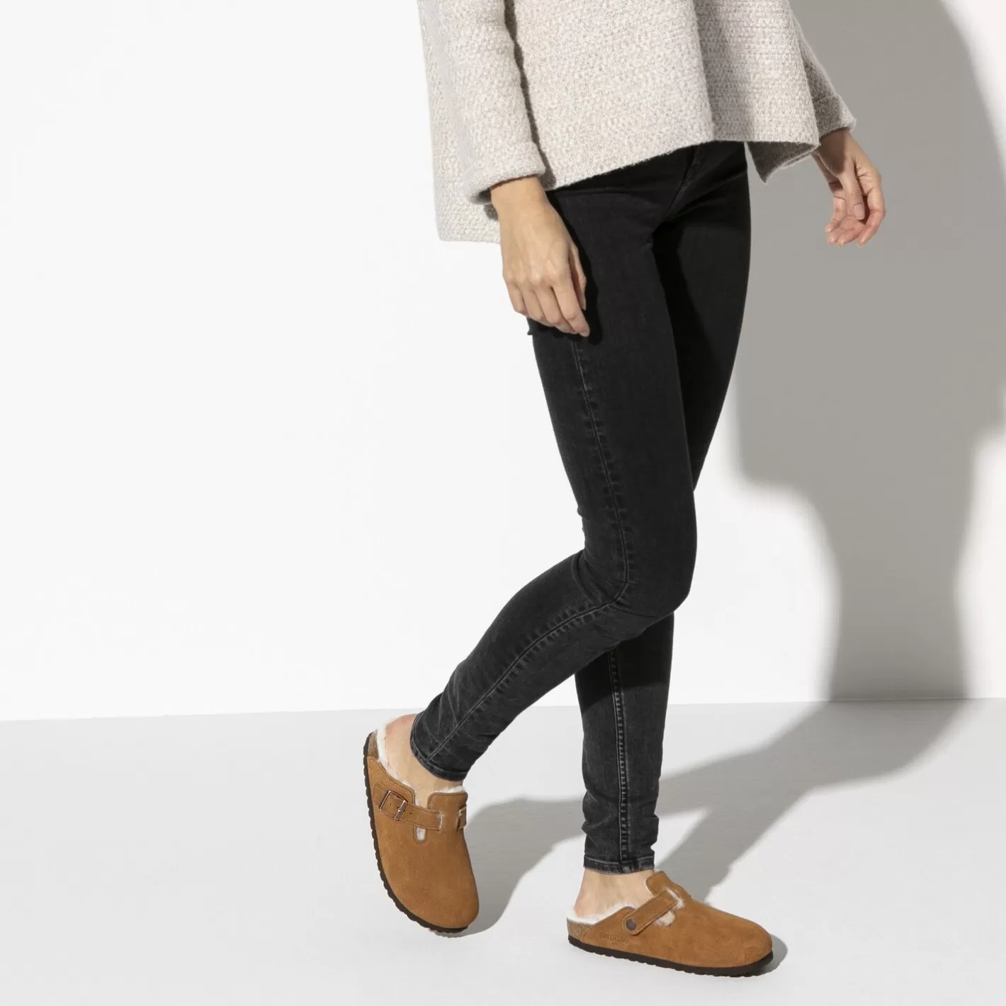 Outlet Boston En Fourrure D'Agneau Femmes Sabots