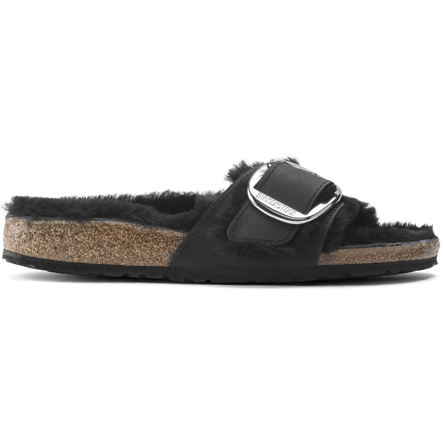 New Madrid Big Buckle En Fourrure D'Agneau Femmes Simple Bride